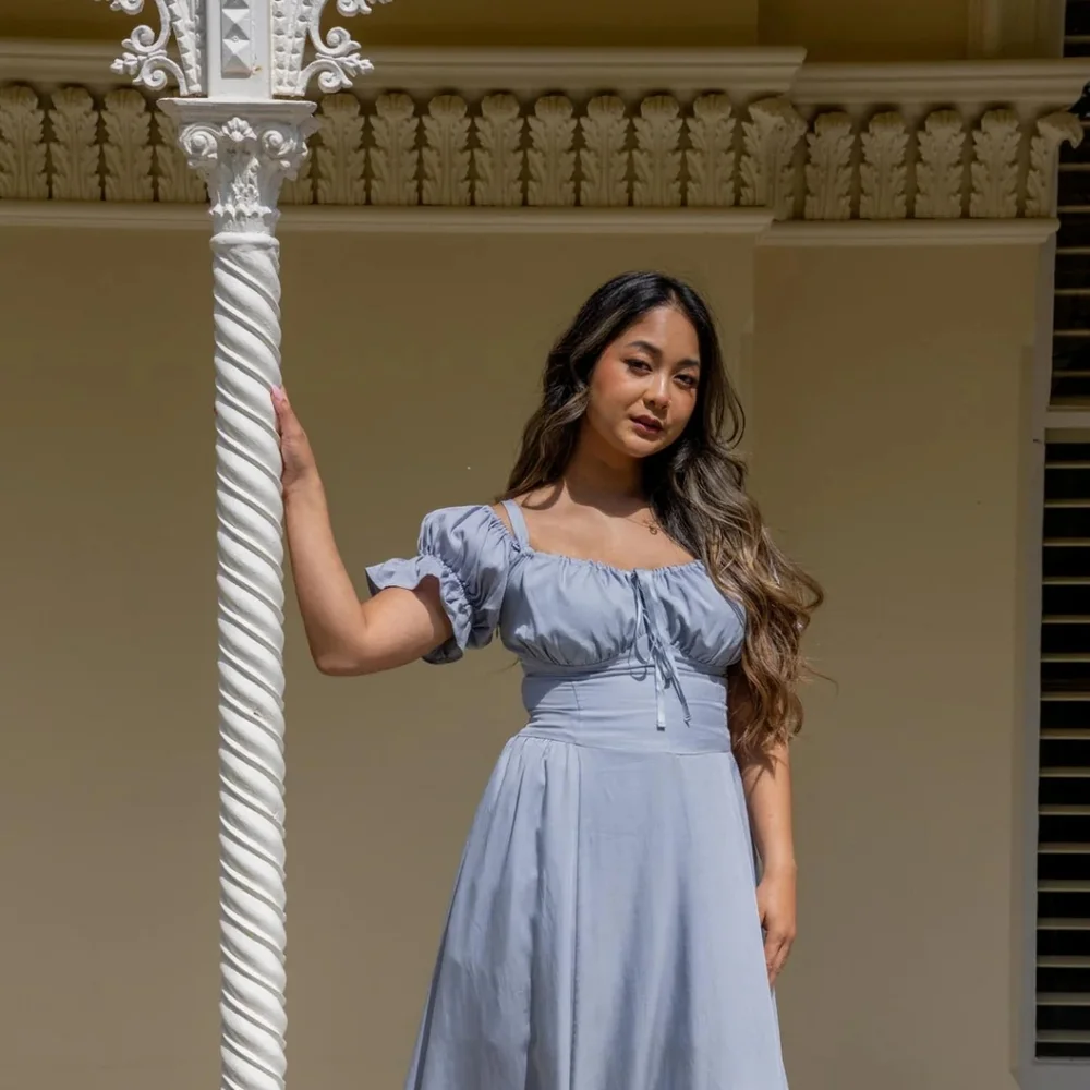 Aulieude Delilah Soft Blue Dress - Picture 4 of 4